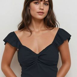 MYWISHBAG Sweetheart Neck Crop Top-image-21