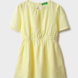 United Colors of Benetton  Girls Regular Fit Round Neck Textured Dresses-picture-10