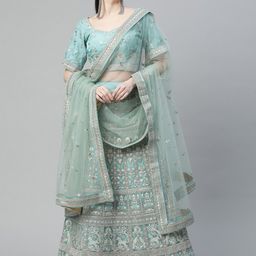 Fusionic Embellished Sequinned Semi-Stitched Lehenga & Blouse With Dupatta-44