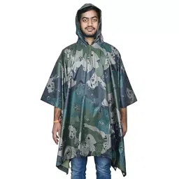 Allextreme Poncho Raincoat Heavy Duty Military Impermeable Jacket Army Green Size 3XL Model 5 for Outdoor, Hiking, Camping, ‎AL6PU05-image-97