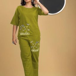 Naida Printed T-shirt & Trousers Co-Ords-image-93