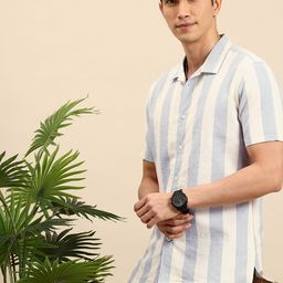 Mast & Harbour Striped Pure Cotton Casual Shirt-image-20