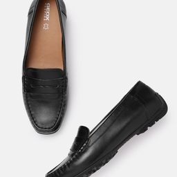 Geox Women Solid Leather Moccasins-image-51