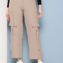 BAESD Girls Straight Fit Cotton Cargos Trousers-picture-4