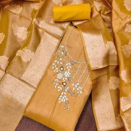 DIVASTRI Embroidered Unstitched Dress Material-image-16