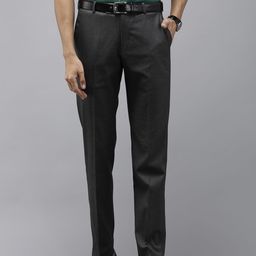 Park Avenue Men Mid-Rise Checked Smart Trousers-image-96