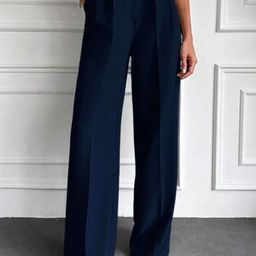 Next One Women Smart Loose Fit High-Rise Easy Wash Pleated Trousers-picture-29