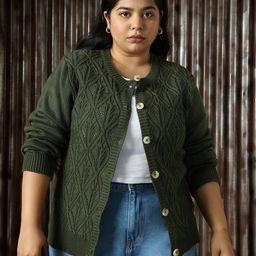 Freeform by High Star Women Cable Knit Cardigan-image-87