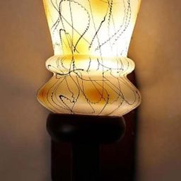 Somil Premium Designer Glass Wall / Night Lamp Elegant & Stylish Dcor Accent for Modern Interiors, color- Yellow, White, Black, Size:- 17 X 25 X 26.5 CM-image-74