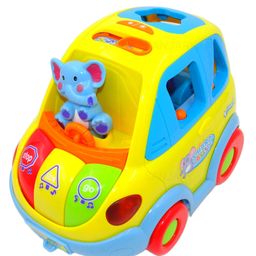 SANJARY ELEPHANT DRIVER Car with Music Light and Animal Square Blocks Early Educational Toys for KIDS COLOR & DESIGN MAY VARY-26