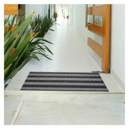 Kuber Industries Rubber Strips Design Door Mat For Porch/Kitchen/Bathroom/Laundry Room, 24'x16' (Grey) 54KM3992-17