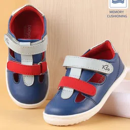 Babyoye Sandals With Velcro Closure Solid- Blue-picture-9