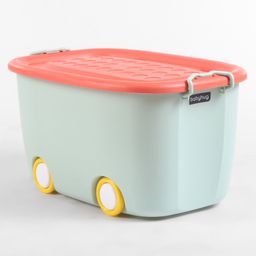 Babyhug Compact Multipurpose Storage Box with Wheels - Blue-27