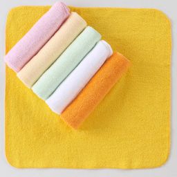 Ben Benny Terry Knit Hand and Face Towels Solid Colour Pack of 6 L 26.5 x B 26.5 cm - Multicolor-picture-16