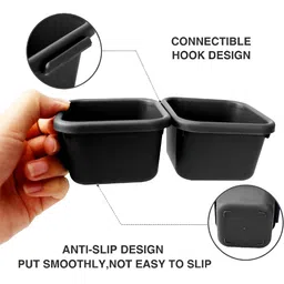 Aura Black Set of 6 Regular Drawer Organiser Organisers image 5