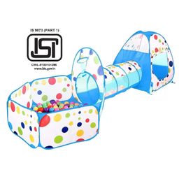 FunBlast 3 in 1 Colorful Rainbow Tunnel Ball Pool for Kids (Ball Not Included)- Multicolour image 3