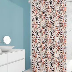 ArtzFolio White & Red Printed Shower Curtains-image-43