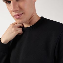 Thomas Scott Men Anti Odour Solid Round Neck Pullover Sweatshirt-image-73