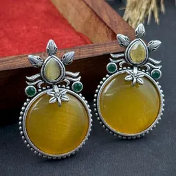 NAMAN ARTS Circular Studs Earrings-51