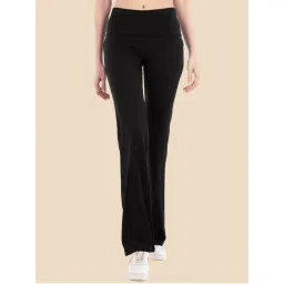 Nite Flite Black Foldover Yoga Pants-picture-0