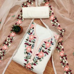 Rangtulika Ethnics Embroidered Unstitched Dress Material-picture-49