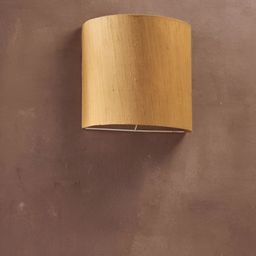 Fabindia Suramay Yellow & White Textured Aluminium Semi-sphere Wall Lamp-picture-8