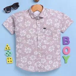 Toonyport Boys Floral Printed Spread Collar Cotton Casual Shirt-image-49
