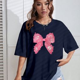 AAHWAN Graphic Printed Round Neck Drop-Shoulder Sleeves T-shirt-image-61