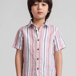 taffykids Boys Relaxed Opaque Striped Casual Shirt-image-98