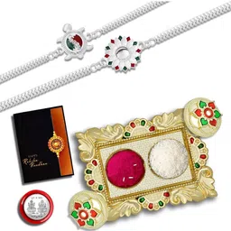 DeoDap Multi Pooja Thali Rakhi Gift Set-image-50