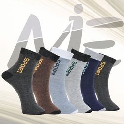 MJE Pack Of 6 Patterned Cotton Ankle Length Socks-picture-21