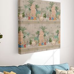 Myntra Elegant Homes Beige & Green Pichwai Canvas Wall Art-image-76