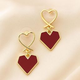 COOLWOOL Heart Shaped Drop Earrings-image-96