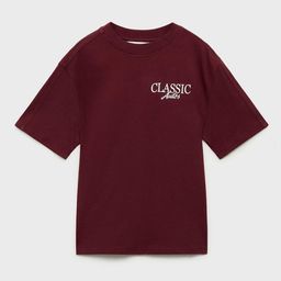 Mango Kids Boys Typography Back Printed Drop-Shoulder Sleeves Pure Cotton T-shirt-image-20