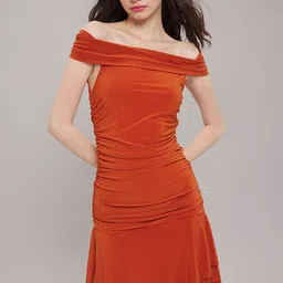 Trendyol Off-Shoulder Drop-Waist Dress-image-31