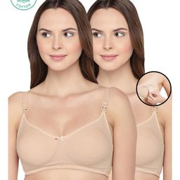 Inner Sense Organic Antimicrobial Feeding & Nursing Bra Pack of 2 - Beige-picture-38