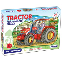 Frank Tractor Shaped Floor Jigsaw Puzzle Multicolour - 15 Pieces-24