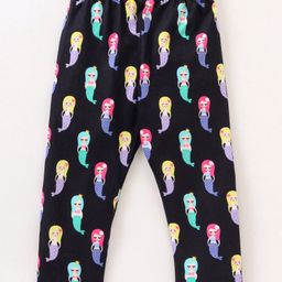 Kookie Kids Full Length Leggings Mermaid Print - Black-image-30
