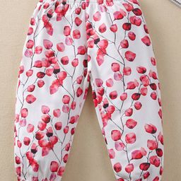 Kookie Kids Full Length Harem Pant Floral Print - White-image-59