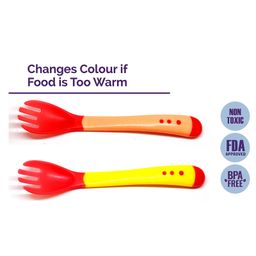 The Little Lookers Temperature Sensing Fork Pack of 2 - Red Yellow-23
