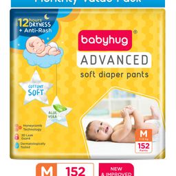 Babyhug Advanced Pant Style Diapers Medium (M) Size Monthly Box Pack - 152 Pieces-6