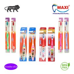 MAXI Junior Toothbrush Pack of 8 - Multicolor-9