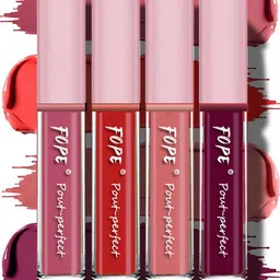 FOPE Set Of 4 Pout Perfect Matte Liquid Lipstick - 4 ml Each - 03-04-06-12-48