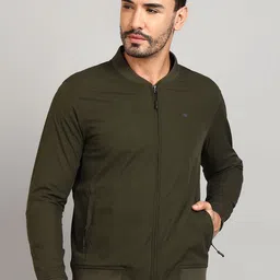 Royal Enfield Men Stand Collar Solid Sports Biker Jacket-image-58