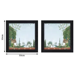 RANDOM White & Green Printed Traditional Wall Clock image 3