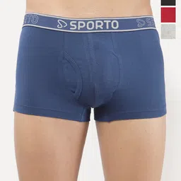 Sporto by Macho Pack Of 4 Combed Cotton Trunks-picture-29