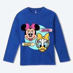 YK Disney Girls Minnie Mouse Printed Pure Cotton Applique T-shirt-58
