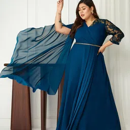 Miss Chase A+ Lace Fit & Flare Maxi Dress-image-12