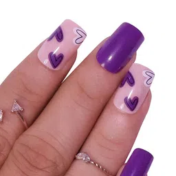 BEROMT Set Of 16 Salon Finish Press On Nail Tip With Application Kit - BFN786CN image 3