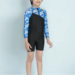 BAESD Boys Space Printed Swim Suit With Goggles-picture-21
